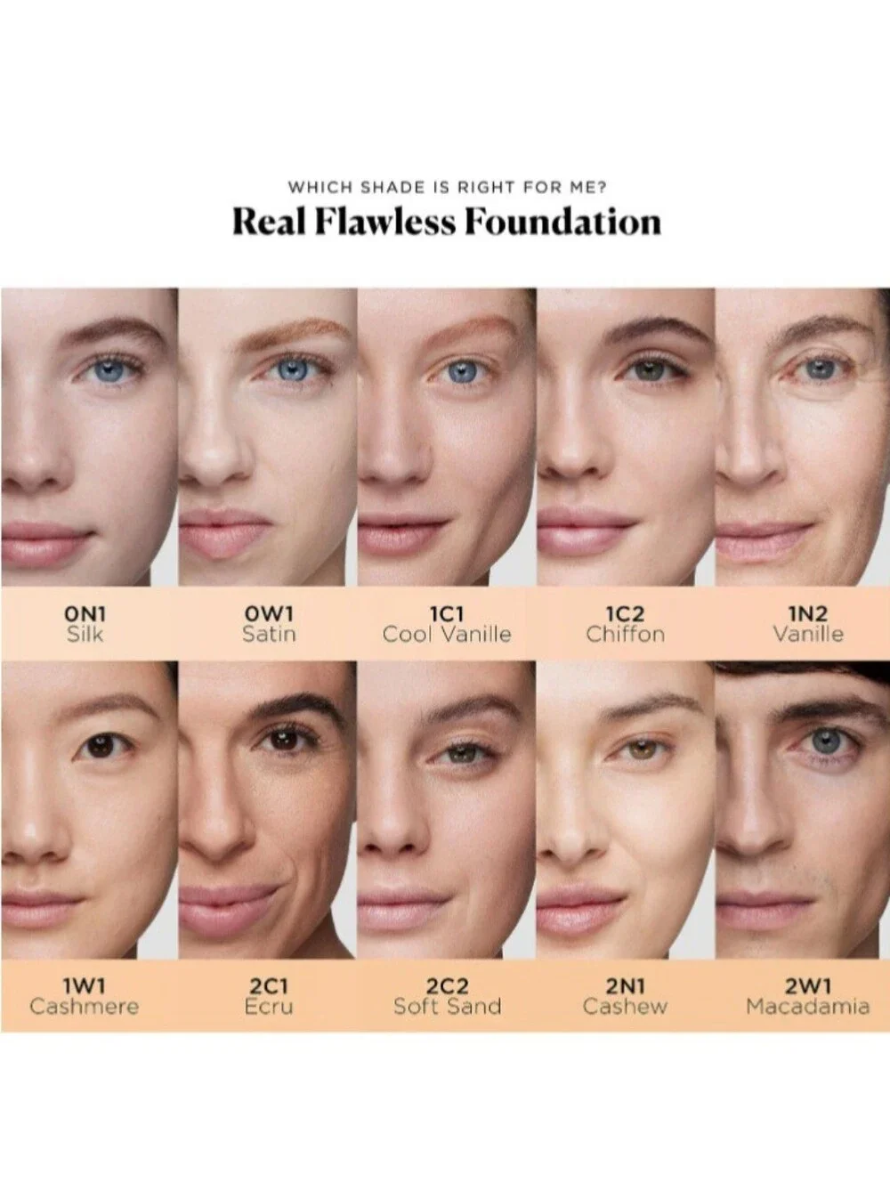 LAURA MERCIER Real Flawless Weightless  Perfecting Foundation 2W1 Macadamia